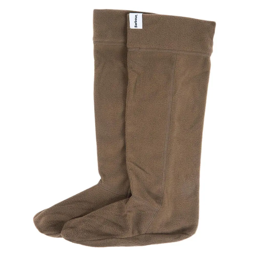 Barbour Fleece Wellington Socks - Black/Olive